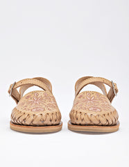 Sandalia artesanal para Niña  Beige Margaret en Moramora