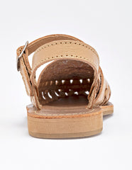 Sandalia artesanal para Niña  Beige Margaret en Moramora