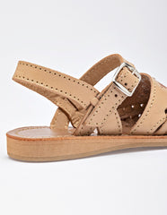 Sandalia artesanal para Niña  Beige Margaret en Moramora