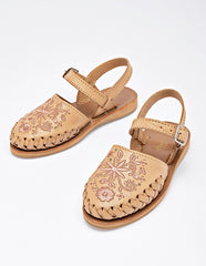 Sandalia artesanal para Niña  Beige Margaret en Moramora