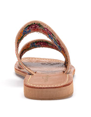 Sandalia artesanal piel para Mujer  Multicolor Mercedes en Moramora