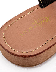 Sandalia artesanal piel para Mujer  Negro Mercedes