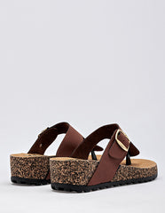 Sandalia cuña para Mujer  Camel Amal