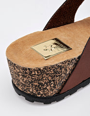 Sandalia cuña para Mujer  Camel Amal