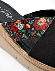 Sandalia cuña para Mujer  Negro Priscila