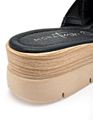 Sandalia cuña para Mujer  Negro Priscila