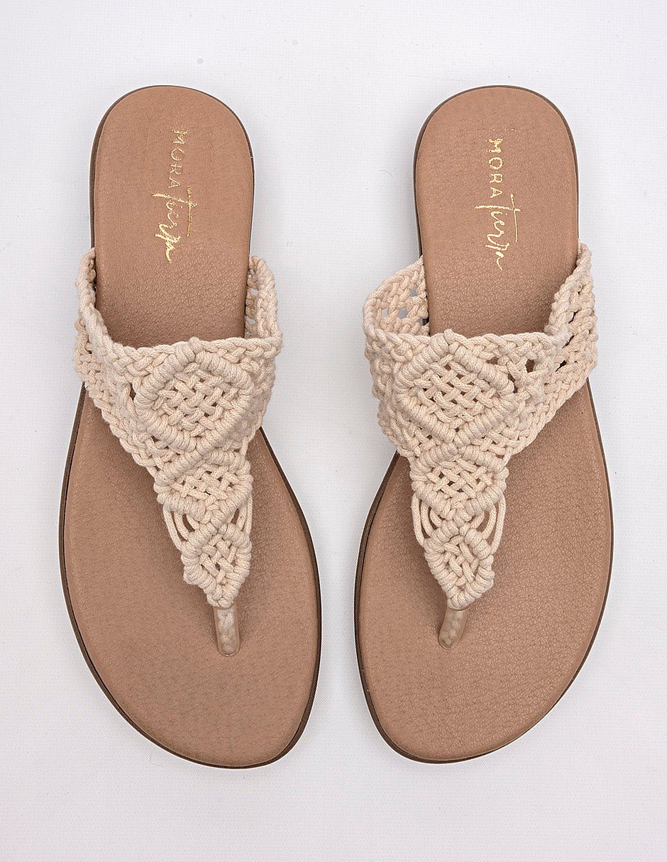 Sandalia piso para Mujer  Marfil Primrose Mora Tierra