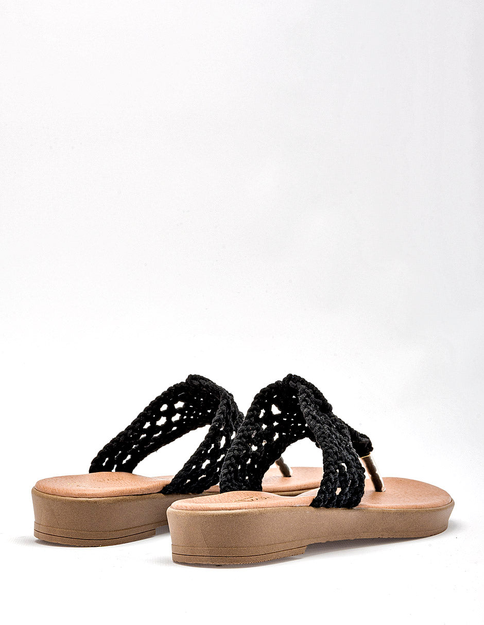 Sandalia cuña para Mujer  Negro Primrose