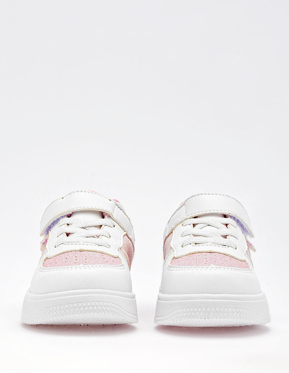 Tenis para Preescolar Niña  Blanco Robin