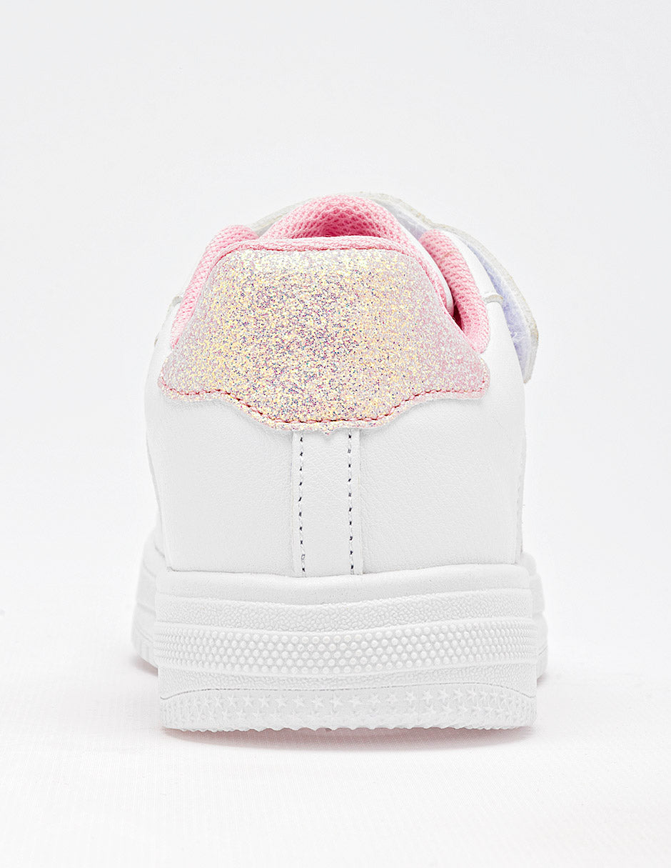 Tenis para Preescolar Niña  Blanco Robin