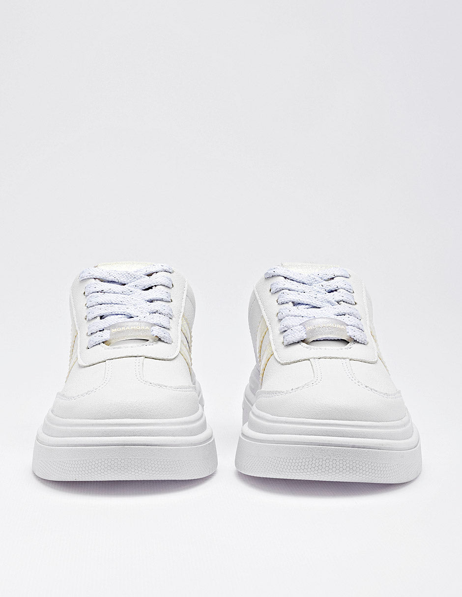 Tenis escolar para Niña  Blanco Mallory