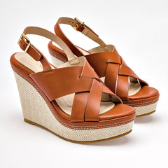 Sandalia cuña para Mujer Camel WINONA