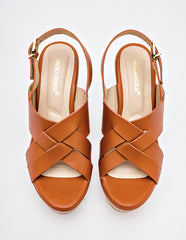 Sandalia cuña para Mujer Camel WINONA
