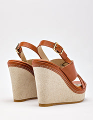 Sandalia cuña para Mujer Camel WINONA en Moramora