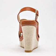 Sandalia cuña para Mujer Camel WINONA