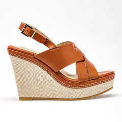 Sandalia cuña para Mujer Camel WINONA
