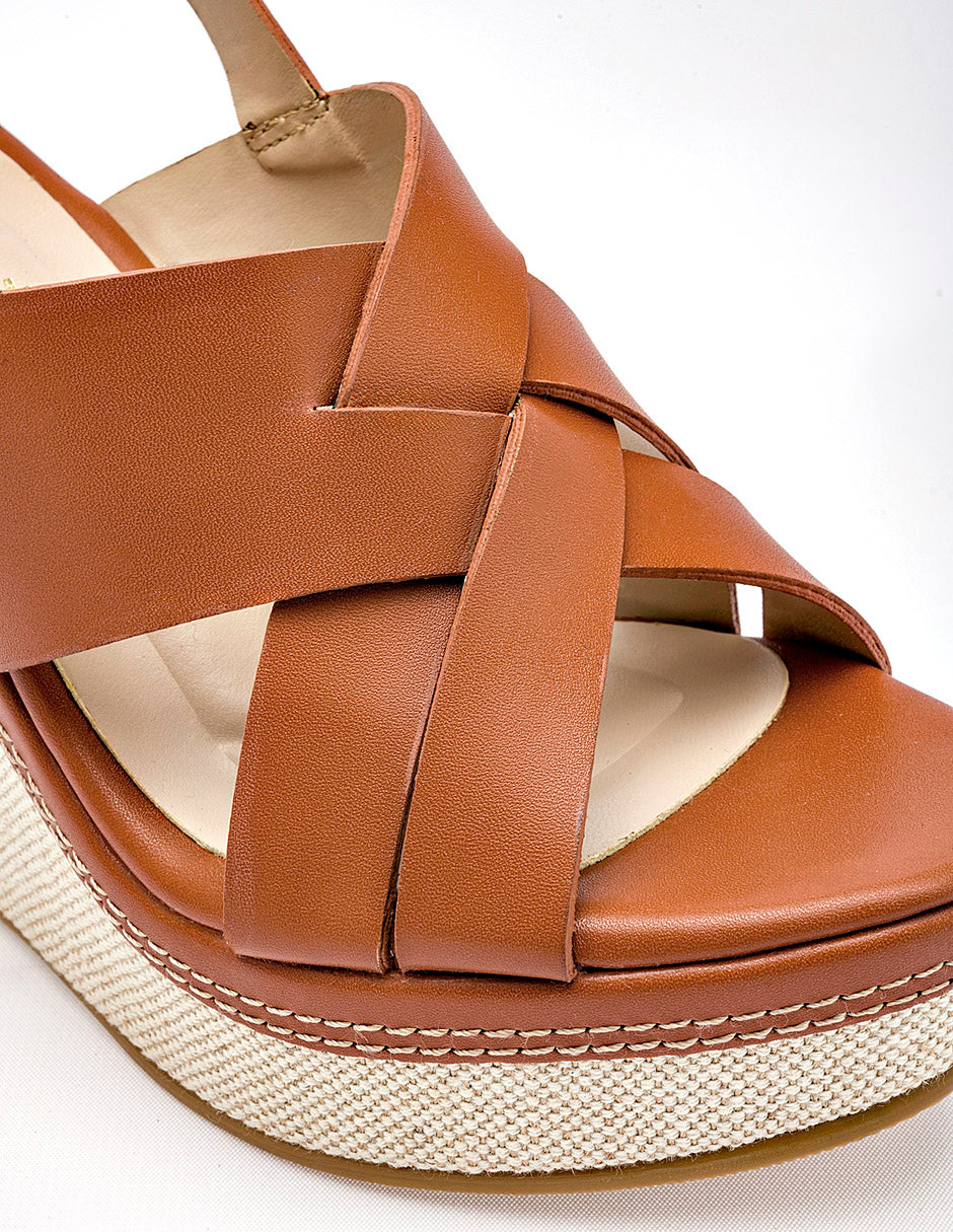 Sandalia cuña para Mujer Camel WINONA en Moramora