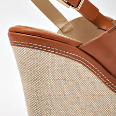 Sandalia cuña para Mujer Camel WINONA