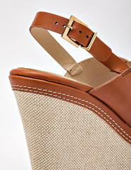 Sandalia cuña para Mujer Camel WINONA en Moramora