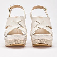 Sandalia cuña para Mujer Marfil WINONA