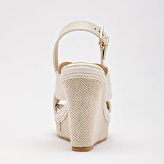 Sandalia cuña para Mujer Marfil WINONA
