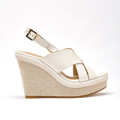 Sandalia cuña para Mujer Marfil WINONA
