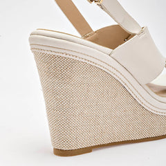 Sandalia cuña para Mujer Marfil WINONA