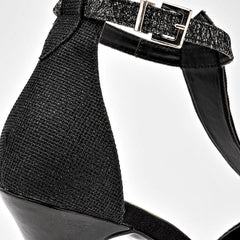 Zapatilla abierta para Mujer Negro Eleonor