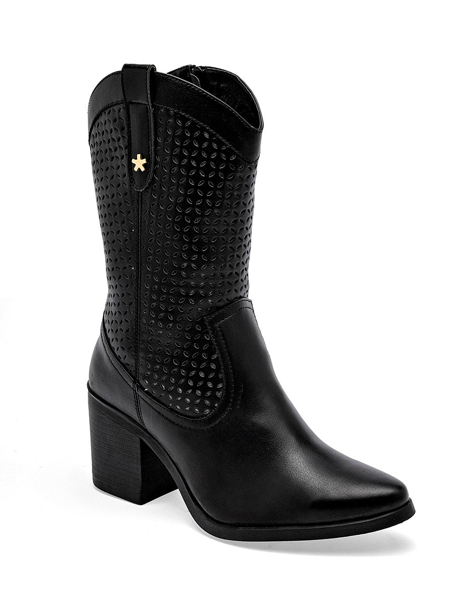Bota Tacón para Mujer marca Moramora Negro TABITA