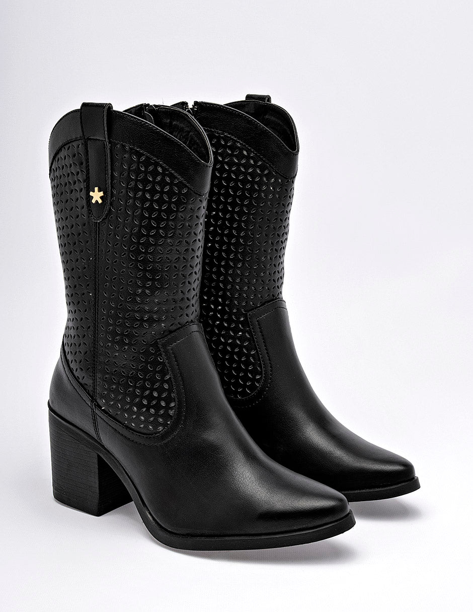 Bota Tacón para Mujer marca Moramora Negro TABITA