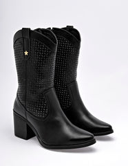 Bota Tacón para Mujer marca Moramora Negro TABITA