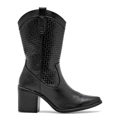 Bota Tacón para Mujer marca Moramora Negro TABITA