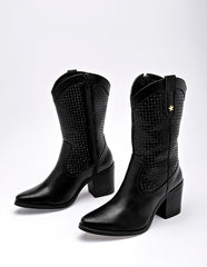Bota Tacón para Mujer marca Moramora Negro TABITA