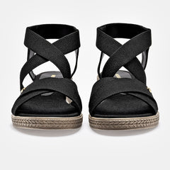 Sandalia cuña para Mujer  Negro Margarita