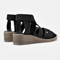 Sandalia cuña para Mujer  Negro Margarita
