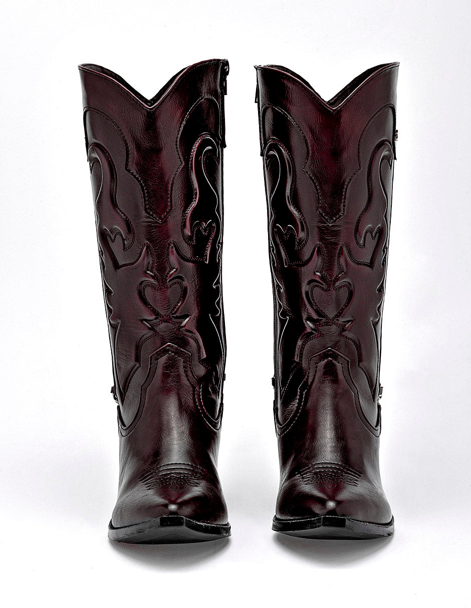 Bota Tacón para Mujer  Vino Mika en Moramora