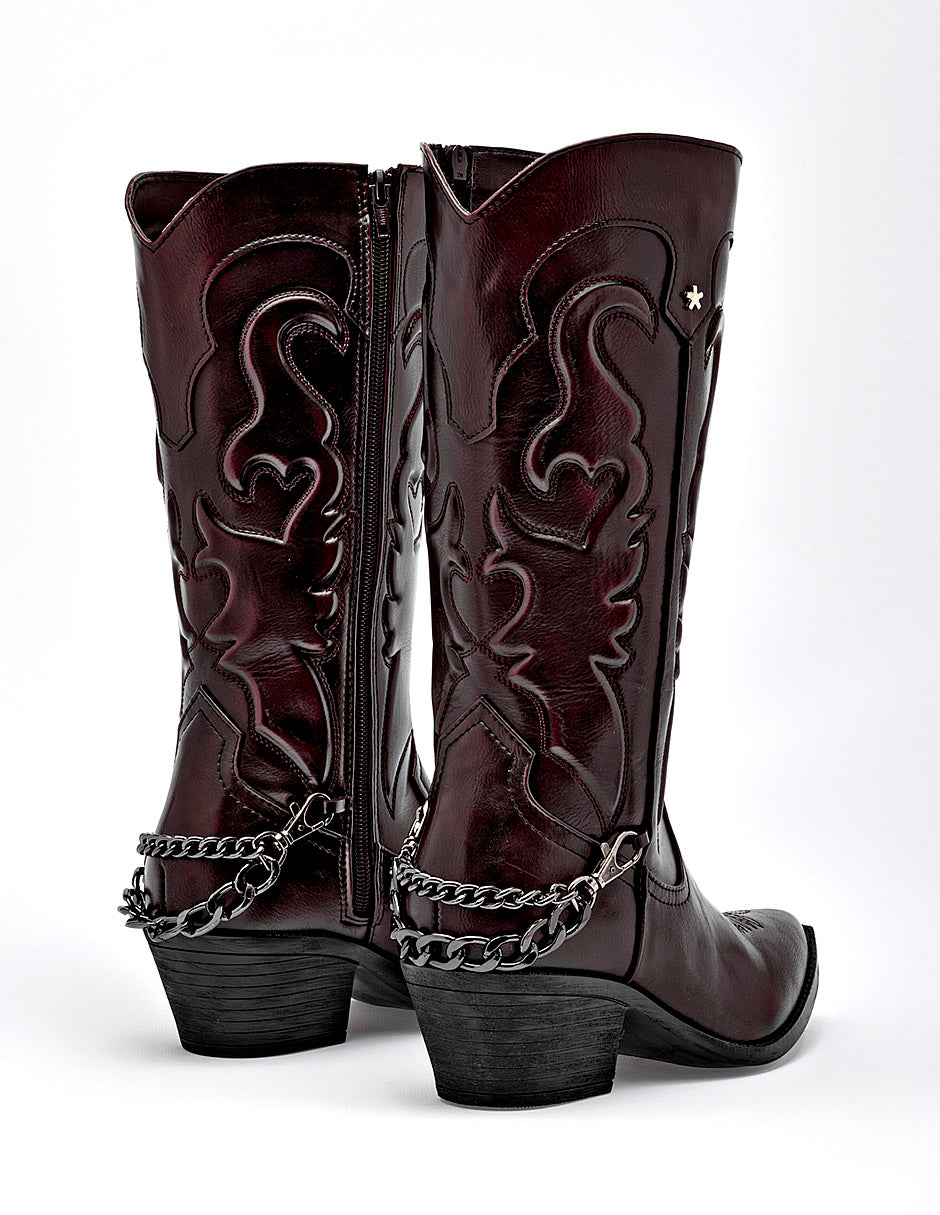 Bota Tacón para Mujer  Vino Mika en Moramora