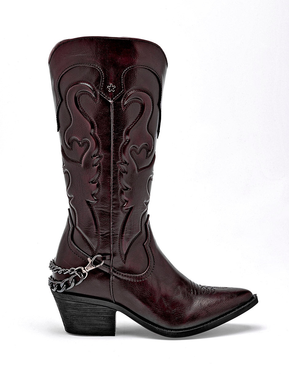 Bota Tacón para Mujer  Vino Mika en Moramora