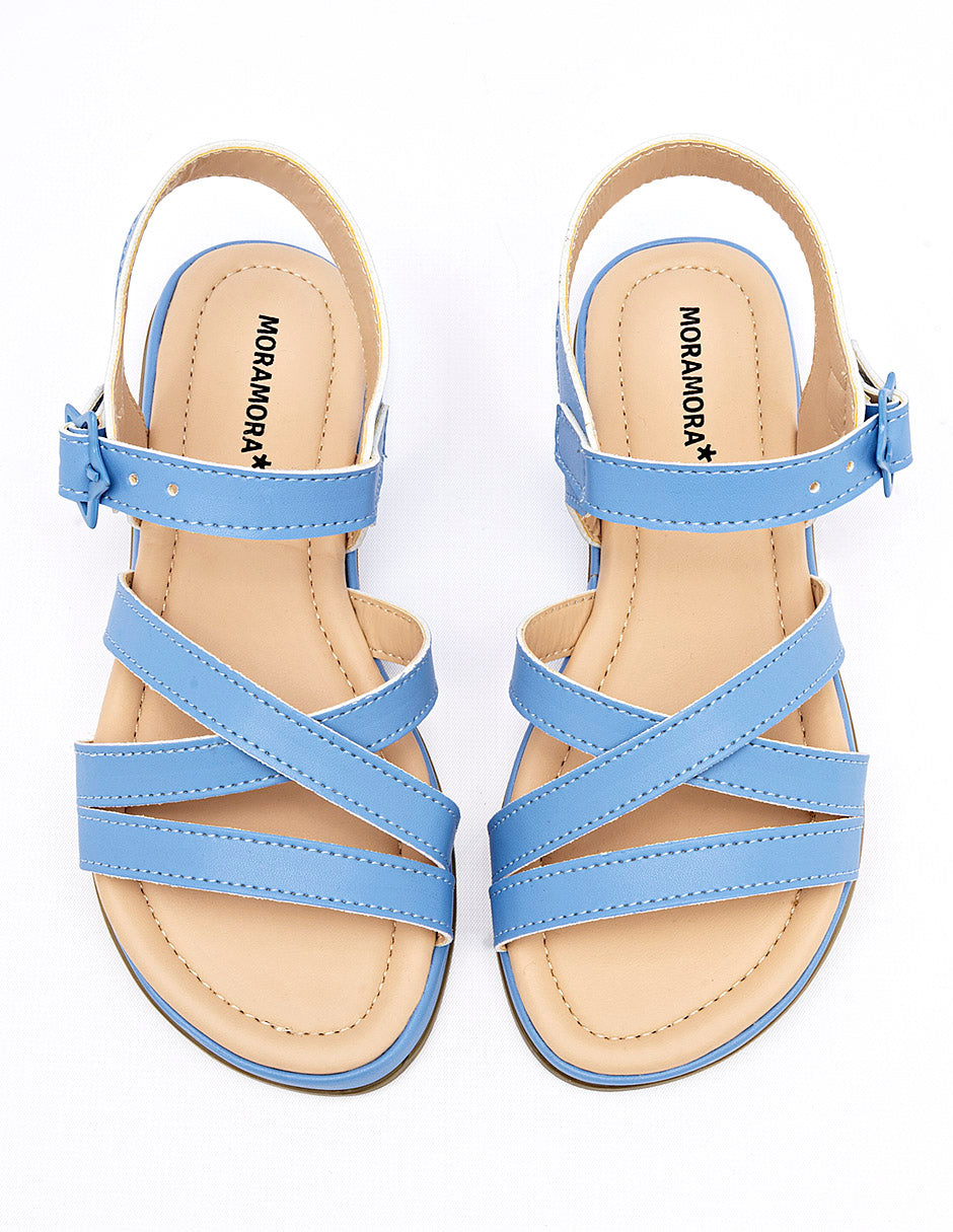 Sandalia para Niña  Azul Daniela en Moramora