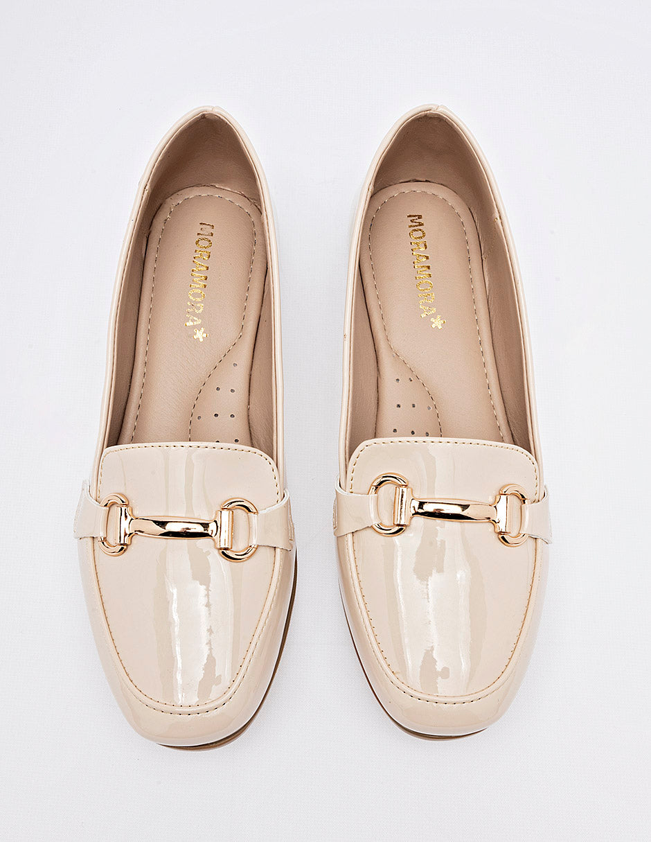 Mocasí­n para Mujer Beige Cayetana en Moramora