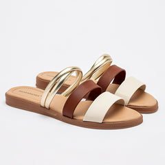 Sandalia piso para Mujer Beige Daria
