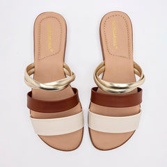 Sandalia piso para Mujer Beige Daria