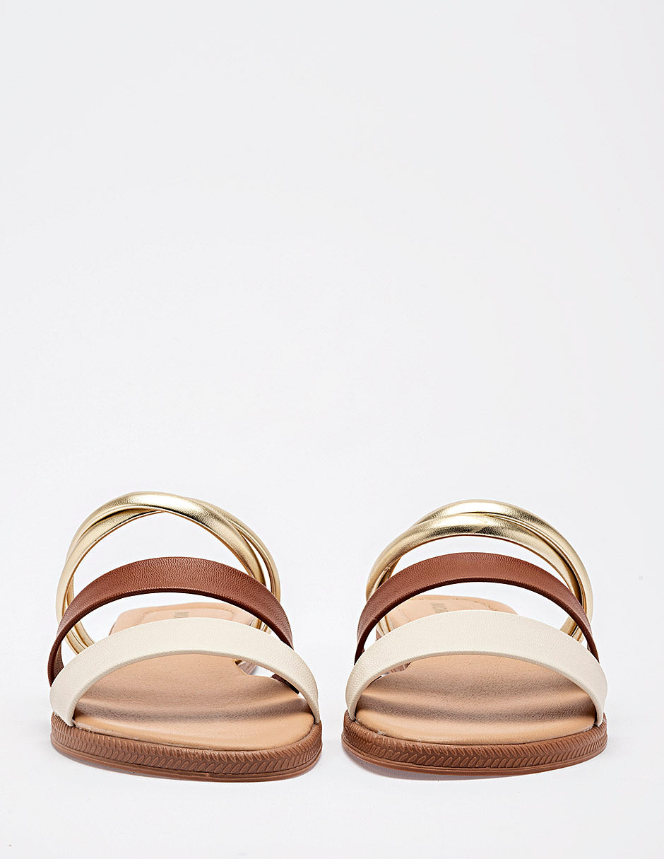 Sandalia piso para Mujer  Beige Daria en Moramora
