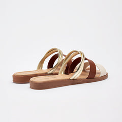 Sandalia piso para Mujer Beige Daria