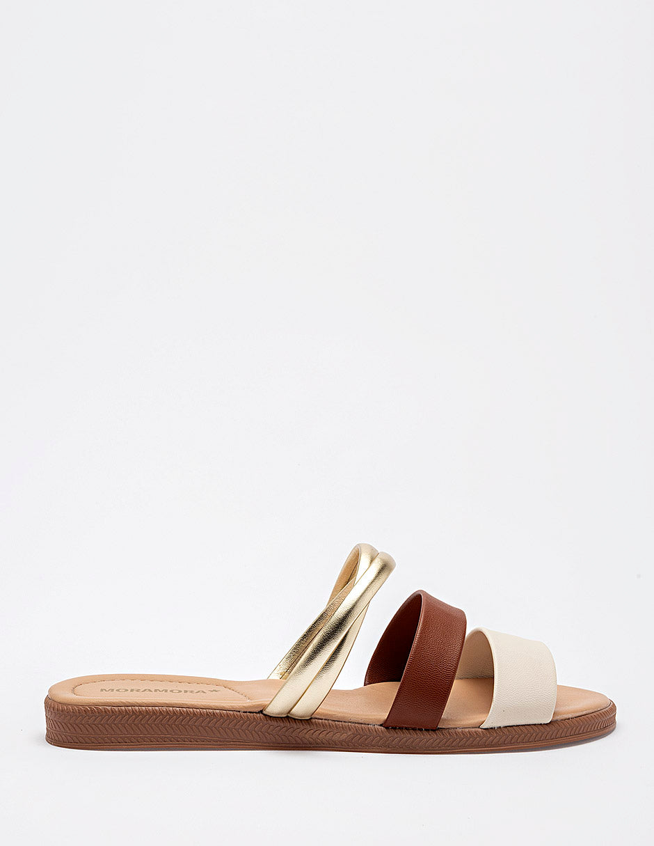 Sandalia piso para Mujer  Beige Daria en Moramora