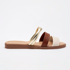 Sandalia piso para Mujer Beige Daria
