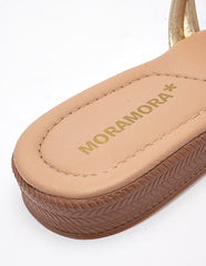 Sandalia piso para Mujer  Beige Daria en Moramora