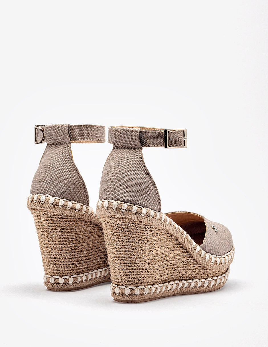 Alpargata Plataforma para Mujer  Beige Leila en Moramora