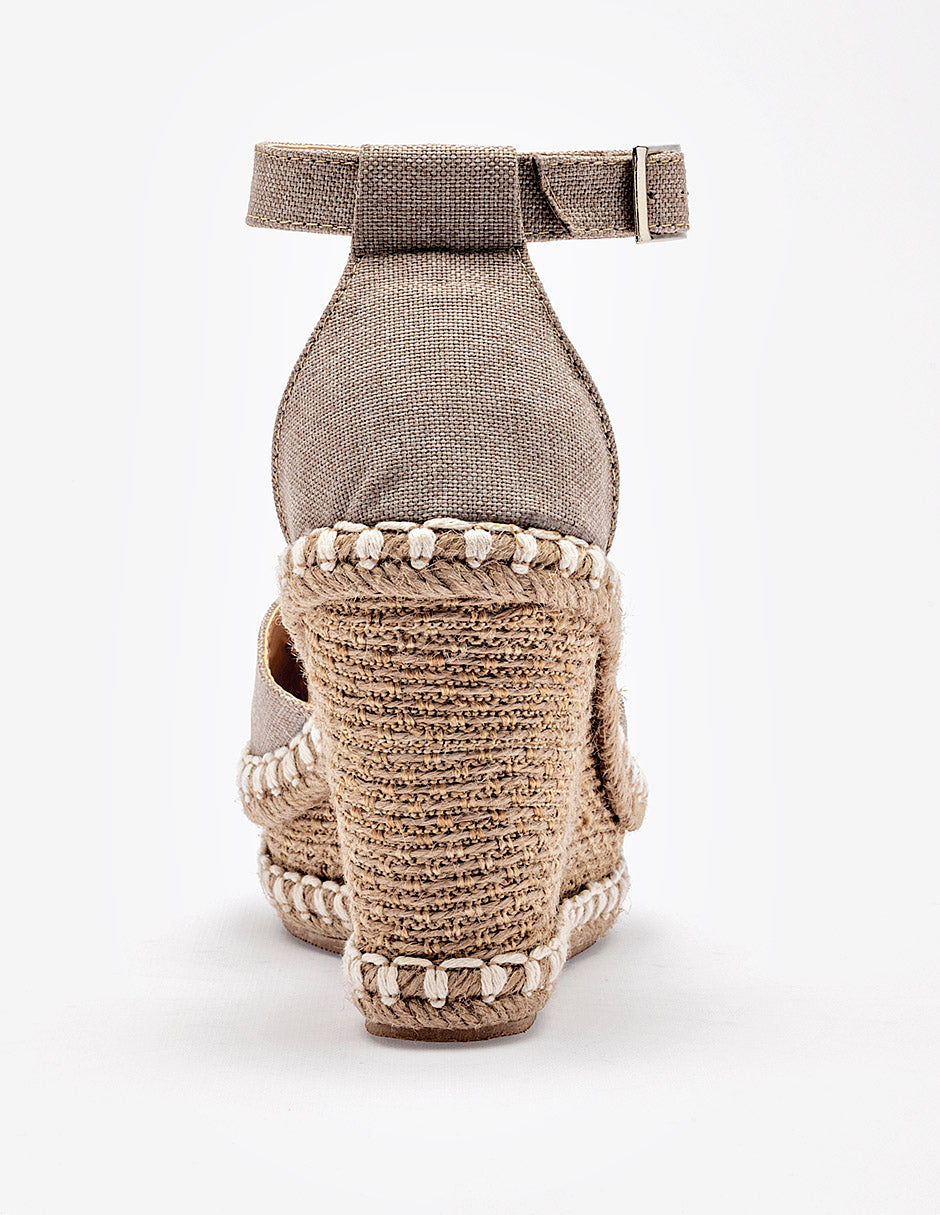 Alpargata Plataforma para Mujer  Beige Leila en Moramora