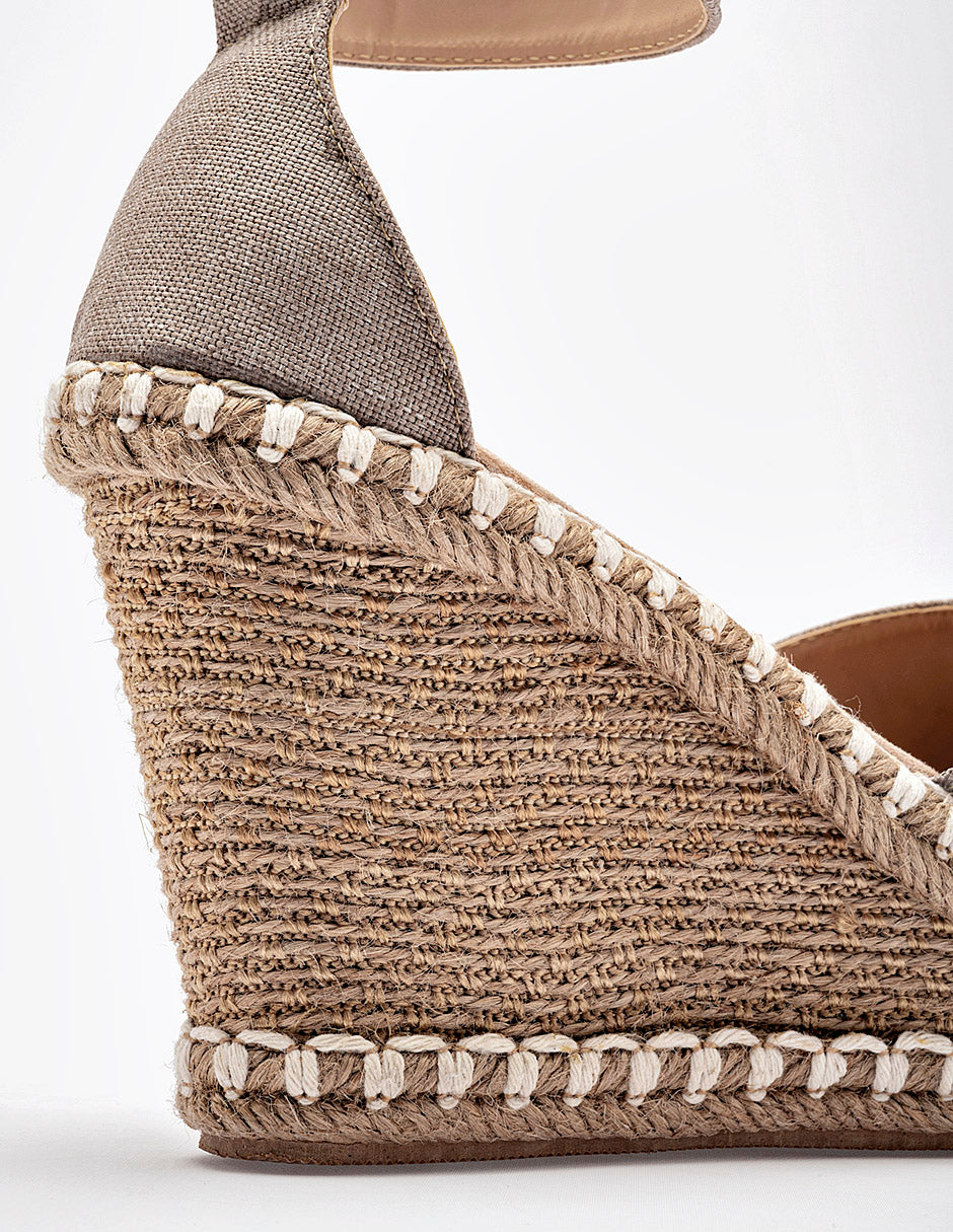 Alpargata Plataforma para Mujer  Beige Leila en Moramora